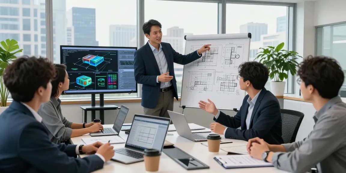 Engineering Services USA team collaborating on innovative projects in a modern office setting.