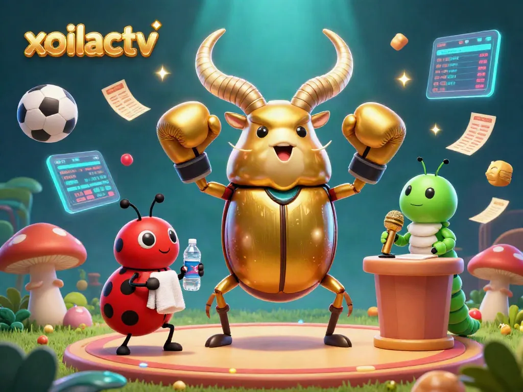 Experience high-energy sports betting with Xoilactv's engaging scene featuring dynamic characters and vibrant elements.