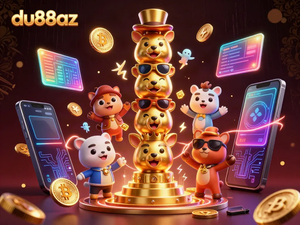 Experience thrilling gaming with du88az golden totem, crypto coins, and vibrant casino elements.