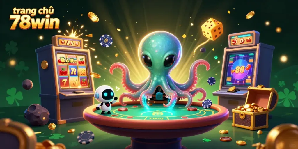 Experience the exciting world of gaming on trang chủ 78win with a dazzling alien poker table and vibrant visuals.