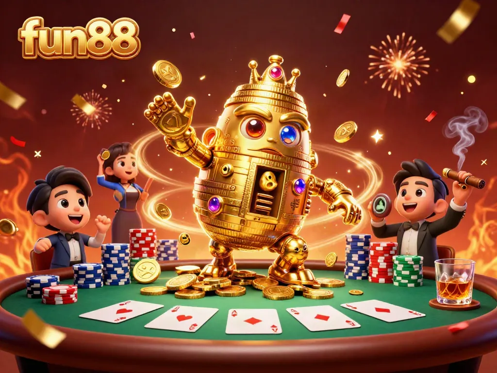 Experience the thrill of fun88 with our vibrant casino illustration showcasing dynamic gaming elements!