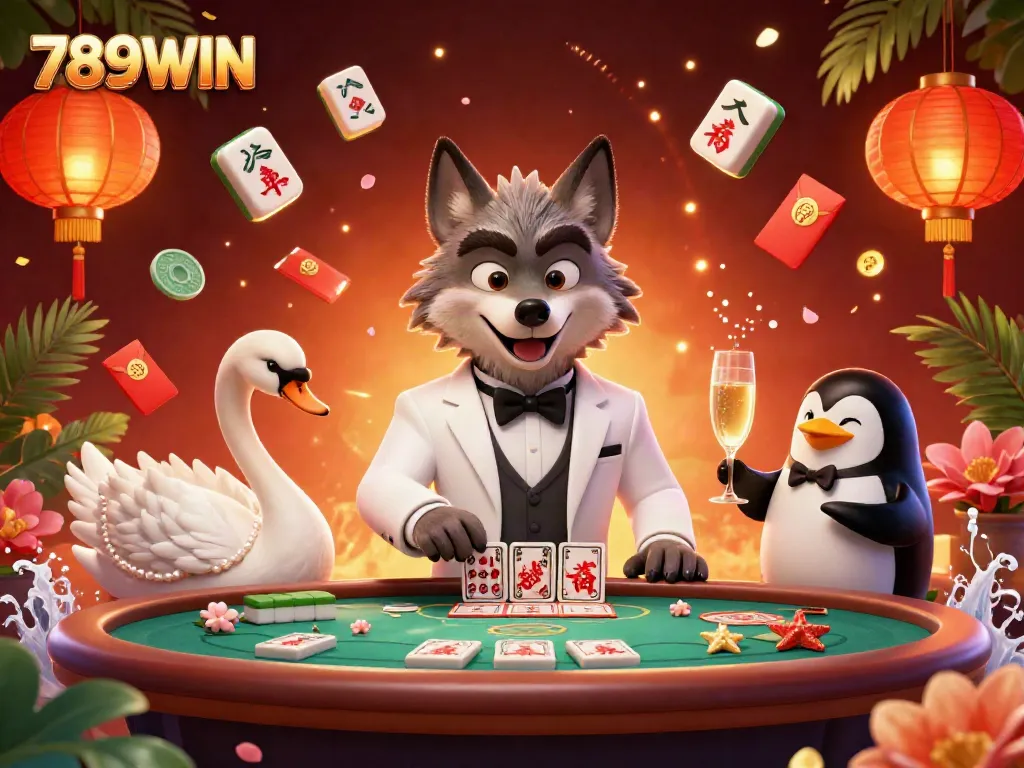 Experience the thrilling 789WIN atmosphere at the baccarat table with charming characters.
