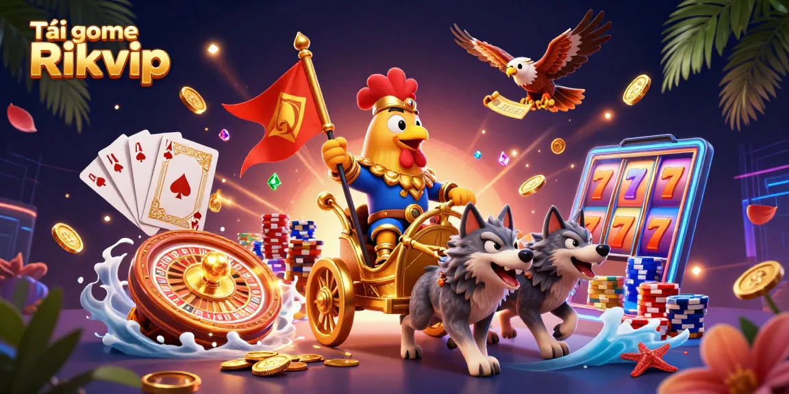 Tải game Rikvip and enjoy thrilling casino action with vibrant characters and colorful elements.