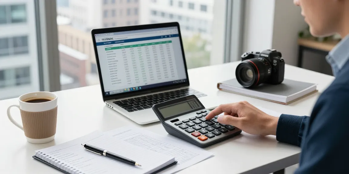 Efficient use of the quebec sales tax calculator 2026 in a modern office setting with financial documents.