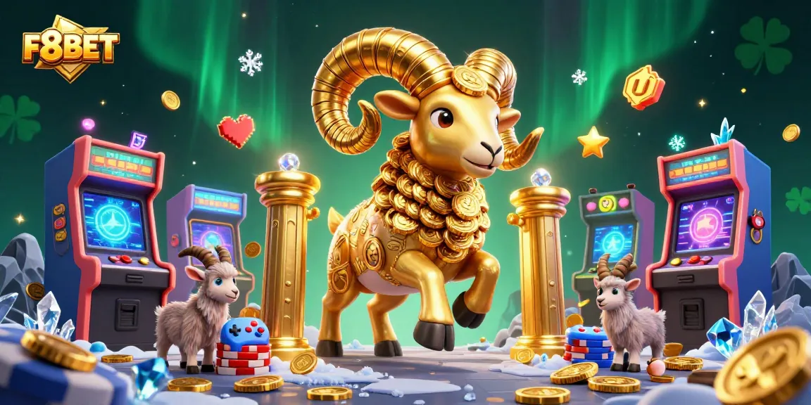 Experience thrilling casino games and vibrant features with F8BET in this dynamic 3D illustration.