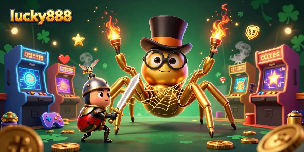 Experience the excitement of lucky888 with unique characters in a vibrant casino setting.